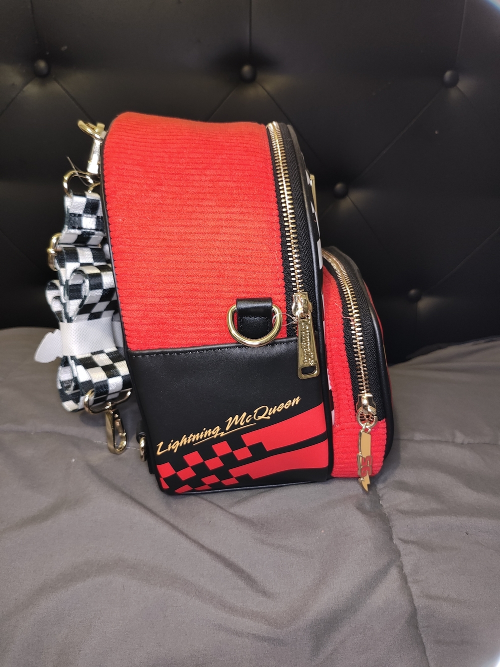 Lightning McQueen Mini Convertible Loungefly Backpack LE 1000, NWT - Picture 2 of 8